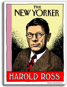Harold Ross sulla copertina del suo New Yorker